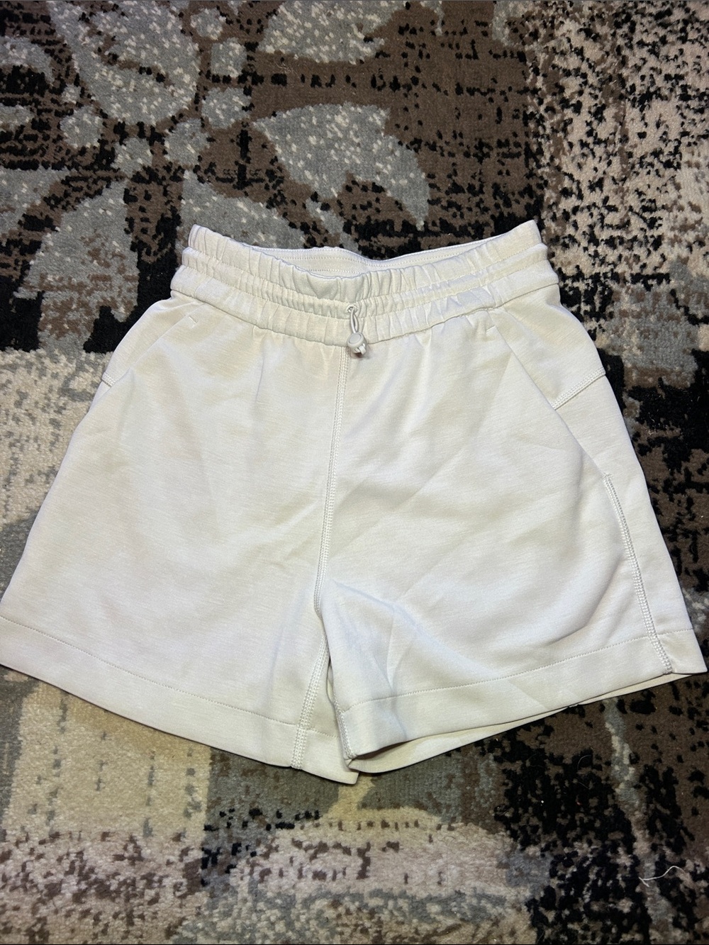 lululemon athletica Cream Elastic-Waist Athletic Shorts